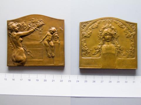 J. Lecroart, Bronze Plaquette from Belgium of Health, 1913