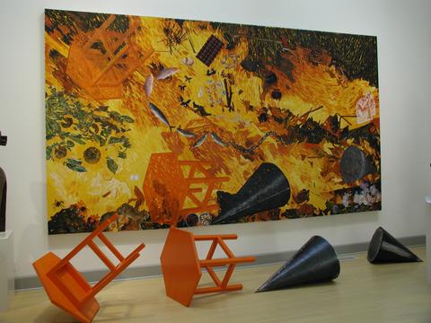 Jennifer Bartlett, Fire/Fallen Tables, 1988–89