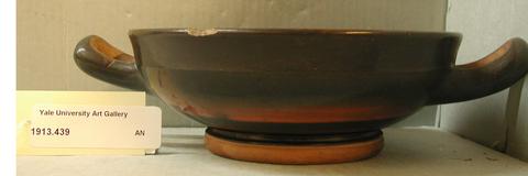 Unknown, Black-glazed kylix with two handles, 450–400 B.C.