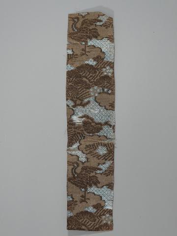 Unknown, Textile Fragment with Misty Pines and Cranes, 1615–1868