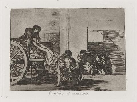 Francisco Goya, Carretadas al cementerio (Cartloads to the Cemetery), Plate 64 from Los desastres de la guerra (The Disasters of War), 1863