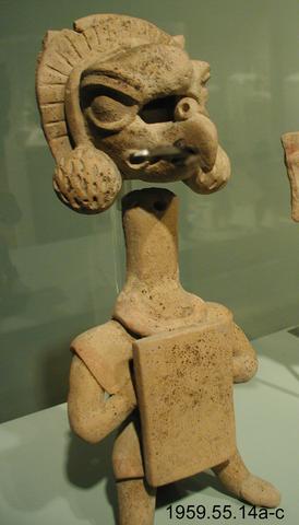 Unknown, Standing Bird-headed warrior (with alternate human head), A.D. 150–400