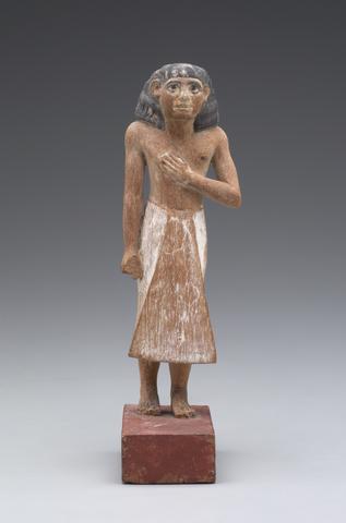 Unknown Egyptian, Polychrome Funerary Statue of a Man, 1991–1786 B.C.