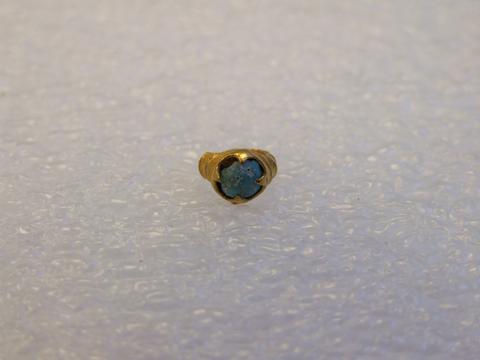 Unknown, Blue Gem Ear Ornament, mid-7th to 10th century