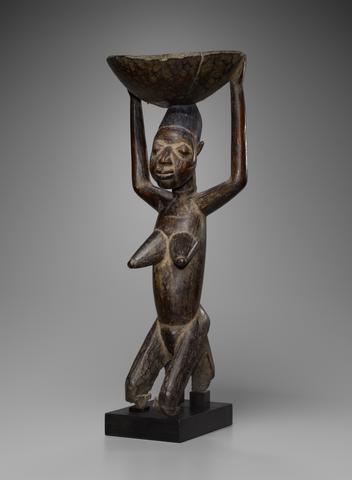 Kneeling Female Figure Supporting a Bowl, early 20th century
