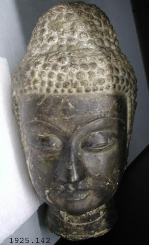 Unknown, Head of a Buddha, 7th–9th century