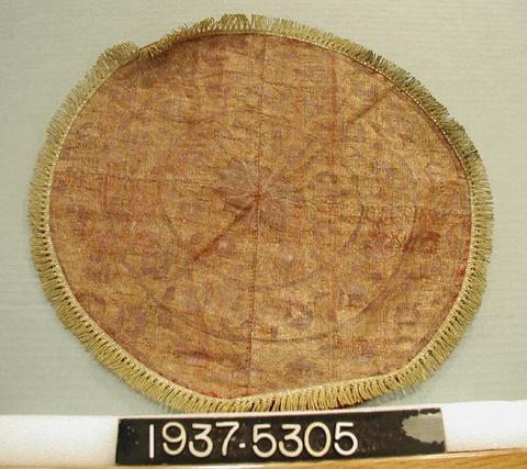Unknown, Round Mat with Multi-Petalled Flowers, 18th century