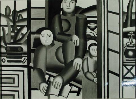 John Schiff, Photograph of Fernand Leger's "People in a Garden," 1922, oil [American University, sold 1961 to Dr. Alan Emil] -- from Katherine S. Dreier's private collection, 20th century