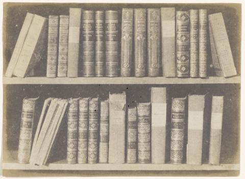 William Henry Fox Talbot, A Scene in a Library, plate VIII from the Pencil of Nature, 1844–46