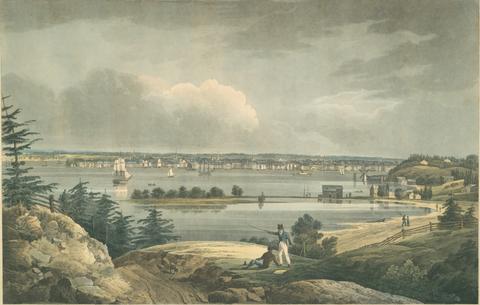 John Hill, New York from Heights near Brooklyn, 1823