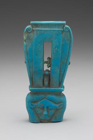 Unknown, Sistrum with Head of Hathor, 304–30 B.C.