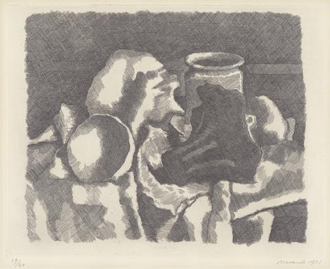 Giorgio Morandi, Natura morta con il panneggio (Still Life with Drapery), 1931