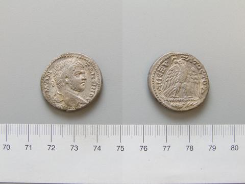 Caracalla, Roman Emperor, Tetradrachm of Caracalla, Roman Emperor from Ascalon, 215–17