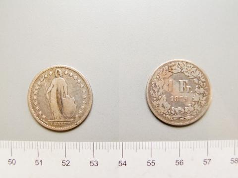 Bern, 1 Franc from Bern, 1875