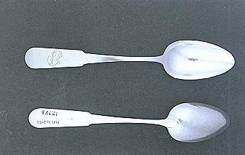 David Hedges, Two tablespoons, ca. 1815