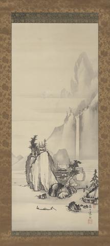 Soga Shōhaku, Waterfall in a Landscape, 18th century