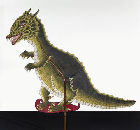 Ki Enthus Susmono, Shadow Puppet (Wayang Kulit) of a Dinosaur or Jurassic Park, 1988