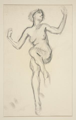 Edwin Austin Abbey, Figure study for "The Hours": sketch for mural for the state capitol building in Harrisburg, Pennsylvania, 1902-1911 (completed by John Singer Sargent), n.d.