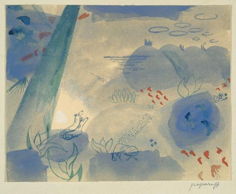 Georges Papazoff, Blue Landscape, ca. 1924–26