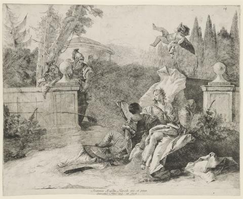 Lorenzo Baldissera Tiepolo, Rinaldo and Armida, ca. 1758