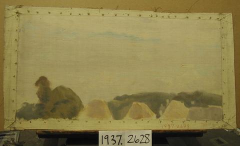 Edwin Austin Abbey, Landscape Study of Haystacks, ca. 1871–1911