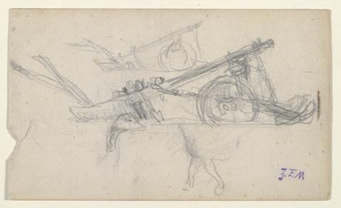 Jean-François Millet, Wheeled Plow and Other Studies, ca. 1860s
