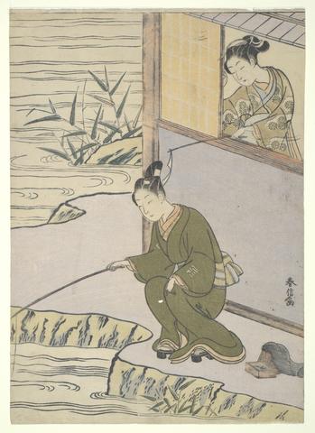 Suzuki Harunobu, Tickling the Angler, 1768