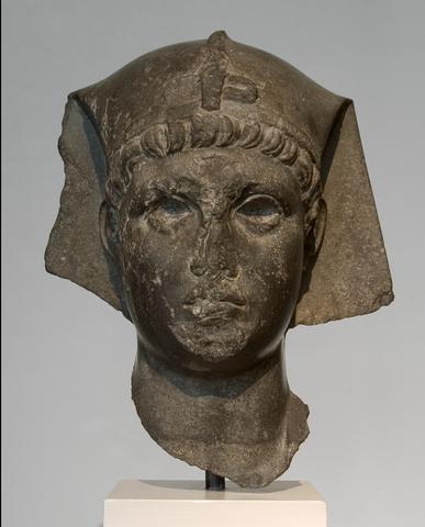 Unknown, Head of a Pharoah (possibly Augustus), 250–25 B.C.
