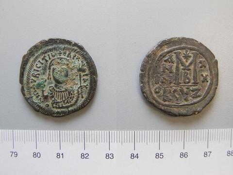 Maurice Tiberius, Byzantine Emperor, Follis (40 Nummi) of Maurice Tiberius, Byzantine Emperor from Cyzicus, 582–602