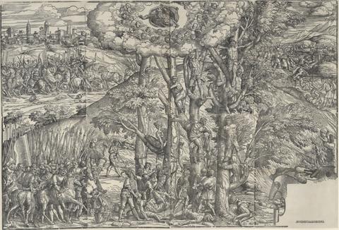 Lucantonio degli Uberti, The Martyrdom of the Ten Thousand Christians on Mount Ararat, ca. 1515, printed 17th century