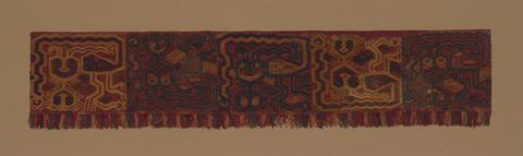 Unknown, Embroidered Border Panel from a Mantle, 300 B.C.–A.D. 100