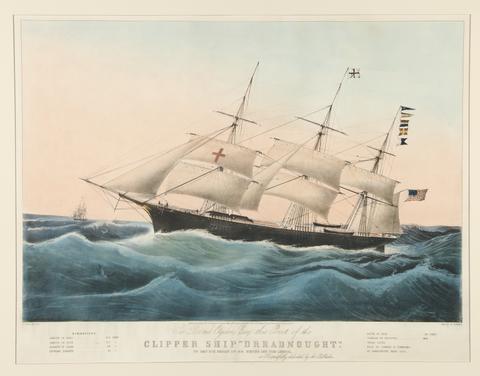 Nathaniel Currier, Clipper Ship "Dreadnought", 1854