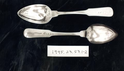 William Mitchell, Jr., Two dessert spoons, ca. 1850
