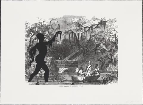 Kara Walker, Cotton Hoards in Southern Swamp, from the portfolio Harper's Pictorial History of the Civil War (Annotated), 2005