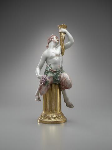 Doccia Porcelain Factory, Candleholder in the form of a satyr holding a cornucopia, ca. 1760