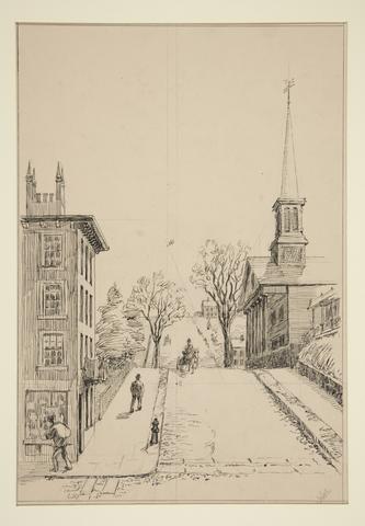 George H. Langzettel, Perspective Problem, Grand Avenue from Quinnipiac Avenue, late 19th–mid-20th century