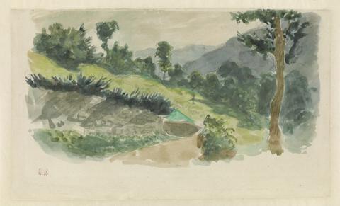Eugène Delacroix, Path on the Side of a Mountain, Eaux-Bonnes, the Pyrénées, 1845