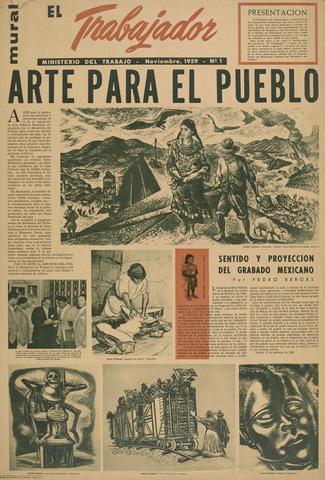 Various, "El trabajador" ... noviembre 1959, n. 1: Arte para el pueblo (The Worker ... November 1959, No. 1: Art for the People), 1959