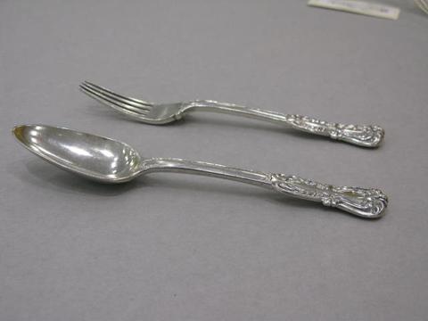 Khecheong, Dessert spoon and fork, 1840–70