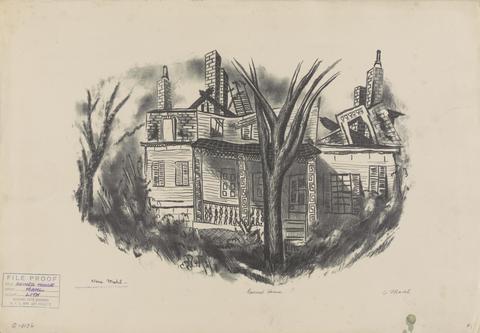 Claire Millman Mahl, Ruined House, n.d.