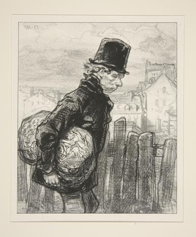Paul Gavarni, Le maitre d'harmonie de ma fille a raison: son frac est trop large dans les dos., 1853