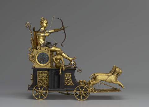 Unknown, Automaton Clock in the Shape of Diana on Her Chariot, first quarter of 17th century