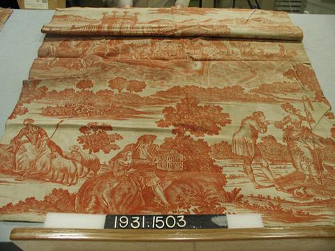 Unknown, Length of printed cotton, Pastoral Scenes with Barge, 1780–90