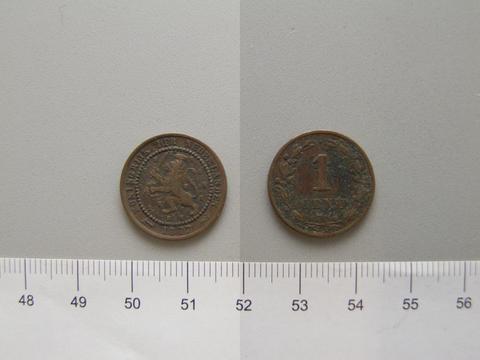 William III, King of the Netherlands, 1 Cent of William III, King of the Netherlands from Utrecht, 1877