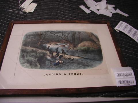 Unknown, Landing a Trout, Copyright 1879