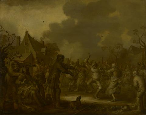 Adriaen van de Venne, Peasants Dancing, 1655