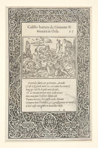 Unknown, a) Calisto beaten by Juno and changed into a bear; on verso: b) Calisto and her son become two stars, n.d.