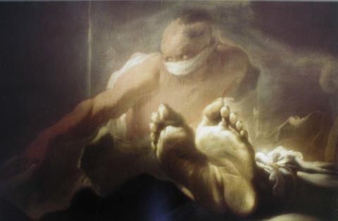 Mimmo Jodice, Detail from "San Gennaro Intercedes with the Virgin, Christ, and the Father during the Plague of 1656" by Luca Giordano, 1985