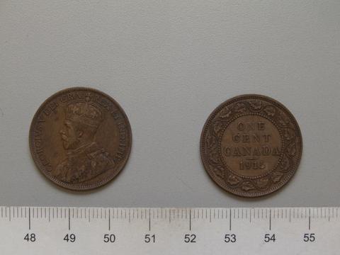 George V, King of Great Britain, 1 Cent from Ottawa with George V, King of Great Britain, 1916