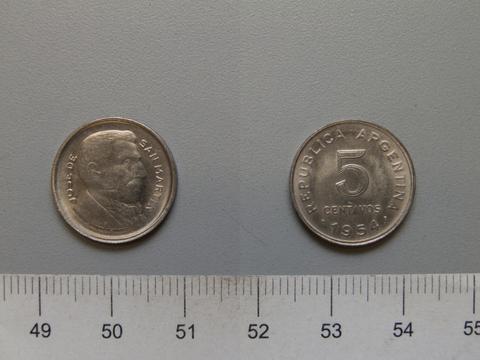 Republic of Argentina, 5 Centavos from Argentina, 1954